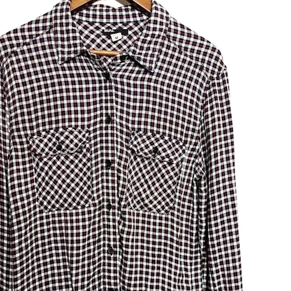 Urban Outfitters BDG Plaid Button Down Shirt Red & Blue Medium